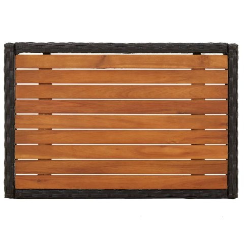 3-CZ. ZESTAW WYPOCZYNKOWY DO OGRODU PODUSZKI CZARNY RATTAN PE