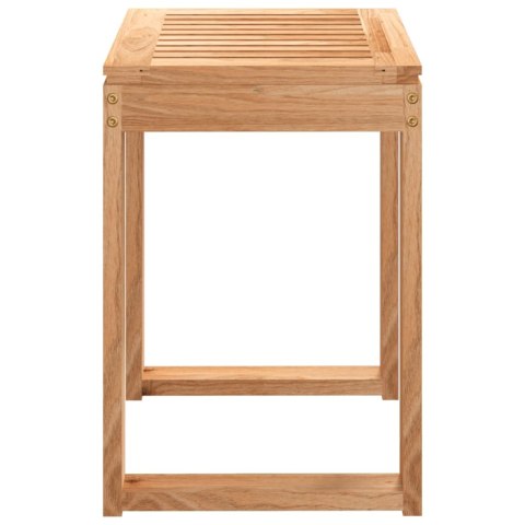 TABORET STOŁEK DO ŁAZIENKI 40X30X46CM DREWNO ORZECHOWE