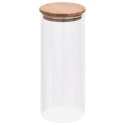 SZKLANE SŁOJE Z BAMBUSOWĄ POKRYWKĄ 6SZT 1000ML