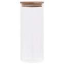 SZKLANE SŁOJE Z BAMBUSOWĄ POKRYWKĄ 6SZT 1000ML
