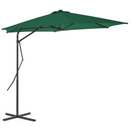 PARASOL OGRODOWY NA SŁUPKU STALOWYM 300CM ZIELONY