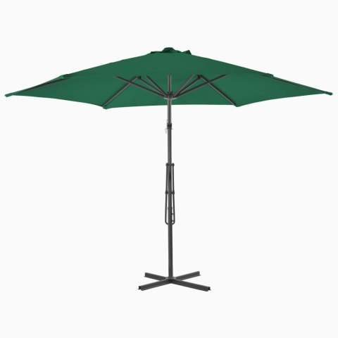 PARASOL OGRODOWY NA SŁUPKU STALOWYM 300CM ZIELONY