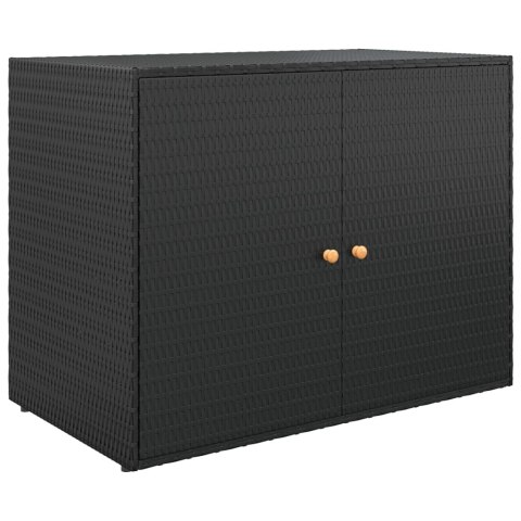 SZAFKA OGRODOWA CZARNA 100X55,5X80CM RATTAN PE