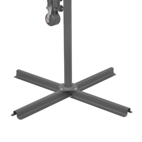 PARASOL OGRODOWY WISZĄCY ŚWIATŁA LED 300CM METAL ZIELONY