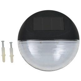 ŚCIENNE LAMPY SOLARNE LED NA ZEWNĄTRZ 12 SZT OKRĄGŁE CZARNE