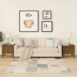 STOLIKI BOCZNE 2SZTMIODOWY BRĄZ 40X40X39CM DREWNO SOSNOWE