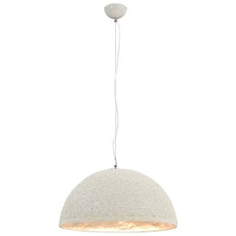 LAMPA WISZĄCA BIAŁO-SREBRNA Ø 50CM E27