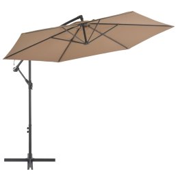 PARASOL WISZĄCY Z ALUMINIOWYM SŁUPKIEM 300CM KOLOR TAUPE