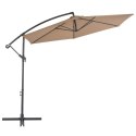 PARASOL WISZĄCY Z ALUMINIOWYM SŁUPKIEM 300CM KOLOR TAUPE