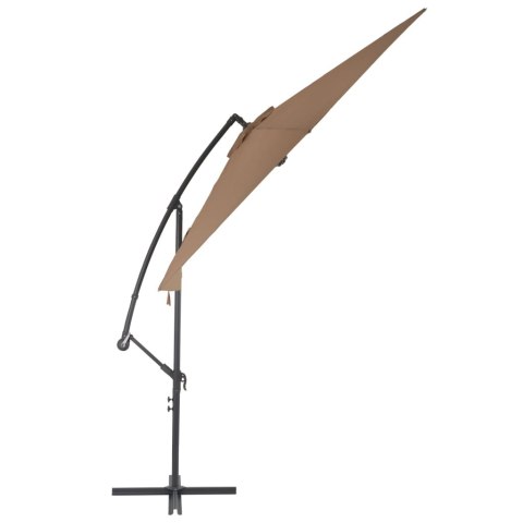 PARASOL WISZĄCY Z ALUMINIOWYM SŁUPKIEM 300CM KOLOR TAUPE