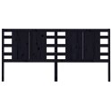 WEZGŁOWIE ŁÓŻKA CZARNE 206X4X100CM DREWNO SOSNOWE