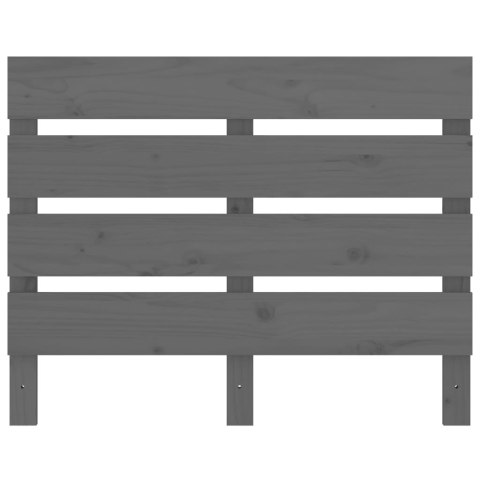 WEZGŁOWIE ŁÓŻKA SZARE 100X3X80CM DREWNO SOSNOWE