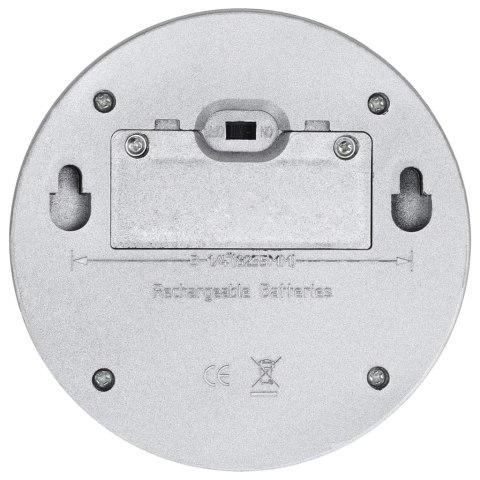 ŚCIENNE LAMPY SOLARNE LED NA ZEWNĄTRZ 12 SZT OKRĄGŁE SREBRNE