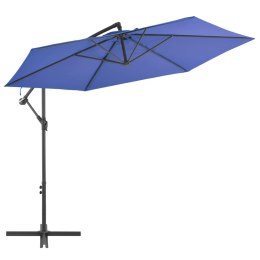 PARASOL WISZĄCY Z ALUMINIOWYM SŁUPKIEM 300CM NIEBIESKI