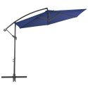 PARASOL WISZĄCY Z ALUMINIOWYM SŁUPKIEM 300CM NIEBIESKI