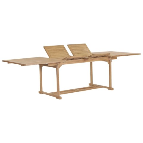 ROZKŁADANY STÓŁ OGRODOWY 180-280X100X75CM DREWNO TEKOWE