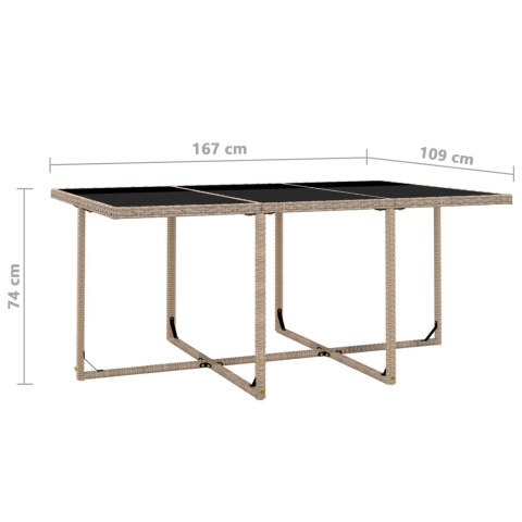 11-CZ. ZESTAW MEBLI OGRODOWYCH Z PODUSZKAMI RATTAN PE BEŻOWY