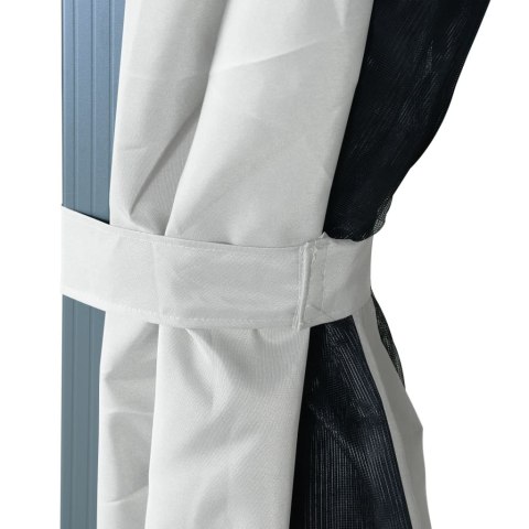 ALTANA OGRODOWA OGRODOWA Z ZASŁONAMI 300X300CM KREMOWA ALUMINIUM