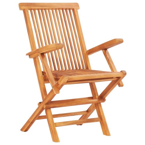 7-CZ. ZESTAW SKŁADANYCH MEBLI OGRODOWYCH LITE DREWNO TEKOWE