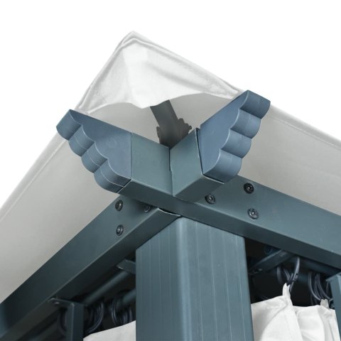 ALTANA OGRODOWA OGRODOWA Z ZASŁONAMI 400X300CM KREMOWA ALUMINIUM