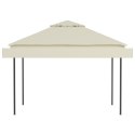 PAWILON OGRODOWY 3X3M ROZKŁADANE ZADASZENIE NAMIOT KREMOWY STALOWY 7X3M