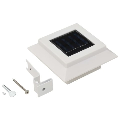 KWADRATOWE LAMPY SOLARNE NA ZEWNĄTRZ 6 SZT LED 12CM BIAŁE