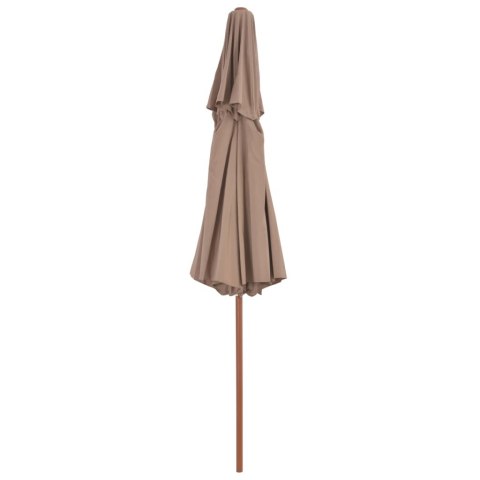 PARASOL OGRODOWY Z PODWÓJNYM DASZKIEM 270CM TAUPE