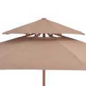PARASOL OGRODOWY Z PODWÓJNYM DASZKIEM 270CM TAUPE
