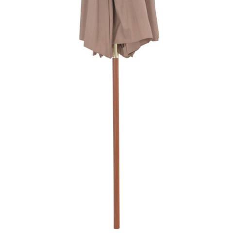 PARASOL OGRODOWY Z PODWÓJNYM DASZKIEM 270CM TAUPE