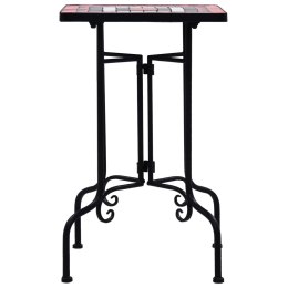 STOLIKMOZAIKOWY TERAKOTOWO-BIAŁY CERAMICZNY