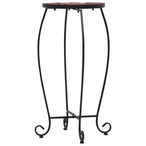 STOLIKIMOZAIKOWE 3SZT KOLOR TERAKOTOWY I BIAŁY CERAMIKA