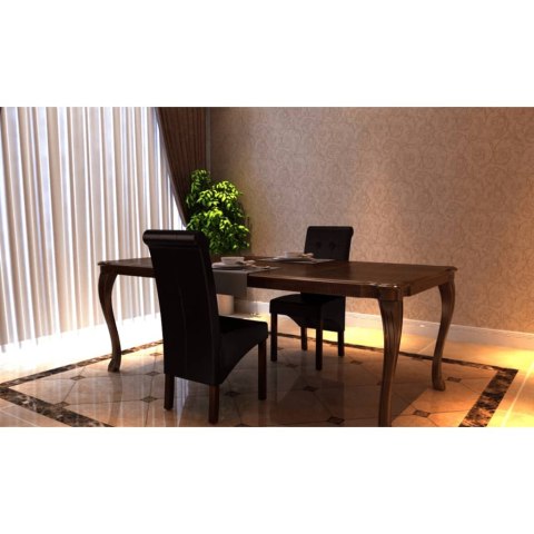 KRZESŁA STOŁOWE 2SZT BRĄZOWE SZTUCZNA SKÓRA