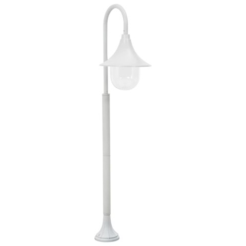 LAMPA OGRODOWA NA SŁUPKU 120CM E27 ALUMINIUM BIAŁA