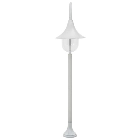 LAMPA OGRODOWA NA SŁUPKU 120CM E27 ALUMINIUM BIAŁA