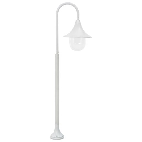 LAMPA OGRODOWA NA SŁUPKU 120CM E27 ALUMINIUM BIAŁA