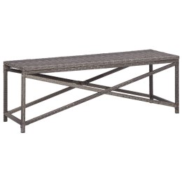 ŁAWKA OGRODOWA 120CM POLIRATTAN SZARA