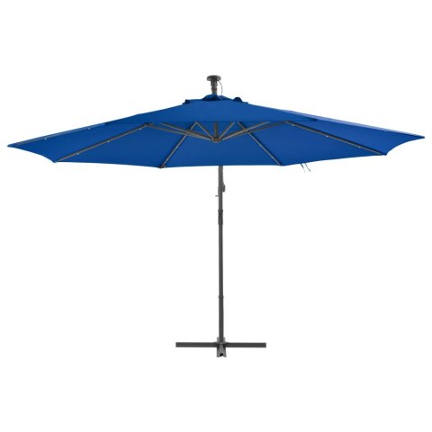 PARASOL WISZĄCY Z ALUMINIOWYM SŁUPKIEM 350CM NIEBIESKI