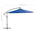 PARASOL WISZĄCY Z ALUMINIOWYM SŁUPKIEM 350CM NIEBIESKI