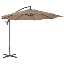 PARASOL WISZĄCY ZE STALOWYM SŁUPKIEM 300CM KOLOR TAUPE