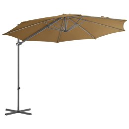 PARASOL WISZĄCY ZE STALOWYM SŁUPKIEM 300CM KOLOR TAUPE