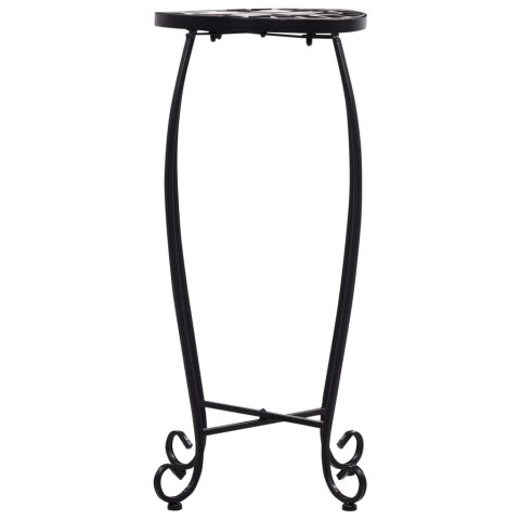 STOLIKIMOZAIKOWE 3SZT CZARNO-BIAŁE CERAMIKA