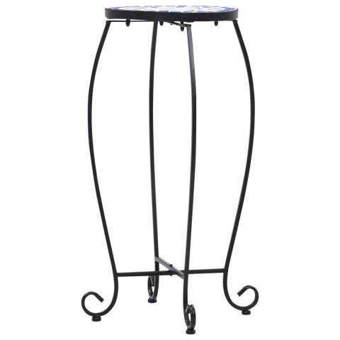 STOLIKIMOZAIKOWE 3SZT NIEBIESKO-BIAŁE CERAMIKA