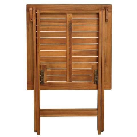 3-CZ. SKŁADANY ZESTAW BISTRO Z PODUSZKAMI LITE DREWNO AKACJOWE