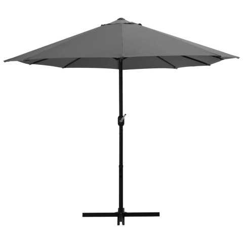 PARASOL OGRODOWY NA SŁUPKU ALUMINIOWYM 460X270CM ANTRACYTOWY