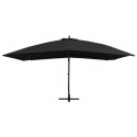 WISZĄCY PARASOL NA DREWNIANYM SŁUPKU 400X300CM CZARNY