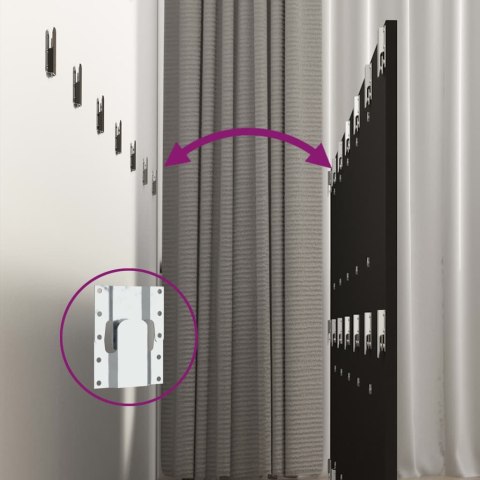 ZAGŁÓWEK ŁÓŻKA ŚCIENNY CZARNY 240X15X80CM