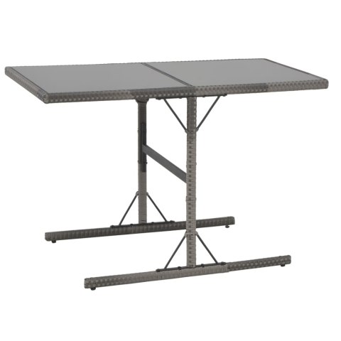 7-CZĘŚCIOWY ZESTAW MEBLI OGRODOWYCH + PODUSZKI RATTAN PE SZARY