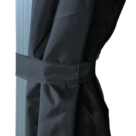 ALTANA OGRODOWA Z ZASŁONAMI 300X300CM ANTRACYTOWA ALUMINIUM