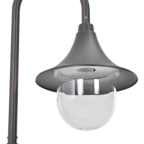 LAMPA OGRODOWA NA SŁUPKU 120CM E27 ALUMINIUM KOLOR BRĄZU