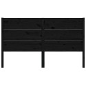 WEZGŁOWIE ŁÓŻKA CZARNE 126X4X100CM DREWNO SOSNOWE